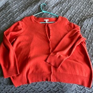 Red cardigan